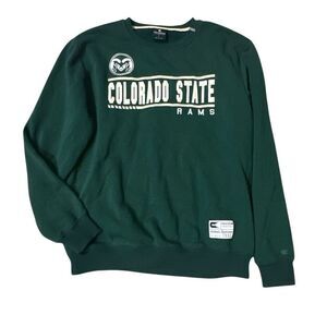 Colorado state crewneck green sweatshirt Rams embroidered L